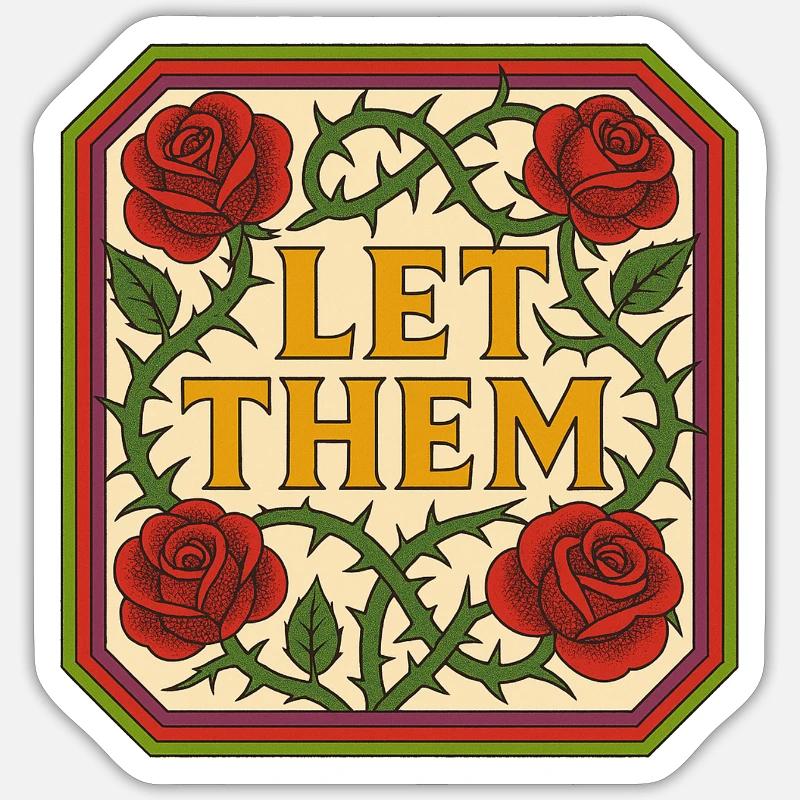 Laissez-les - Sticker taille S (10 x 10 cm) - blanc mat