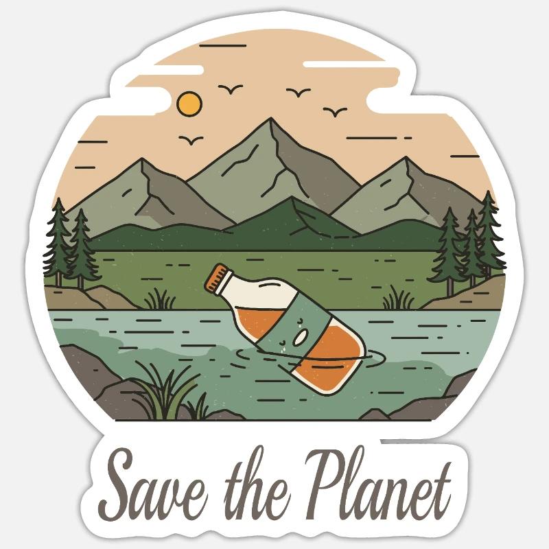 Save the Planet Sticker size S (10 x 10 cm)