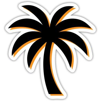 Palme Symbol - Sticker Größe S (10 x 10 cm) - Mattweiß - Vorne