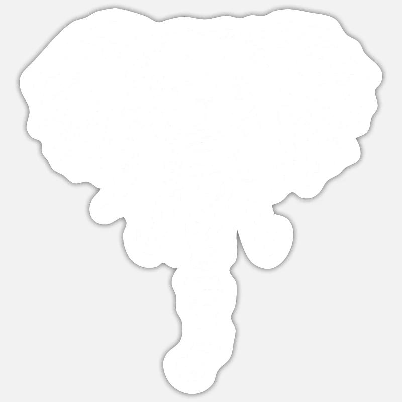 La force de l'éléphant Sticker taille S (10 x 10 cm)