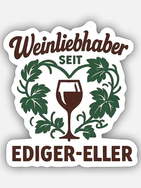 Weinliebhaber - Sticker Größe S (10 x 10 cm) - Mattweiß