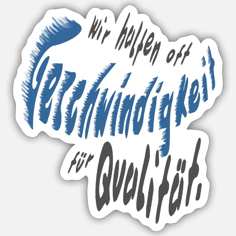 Geschwindigkeit - Sticker Größe S (10 x 10 cm) - Mattweiß