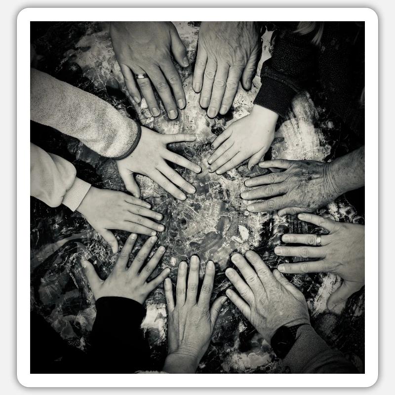 All in our Hands - Sticker size S (10 x 10 cm) - white matte
