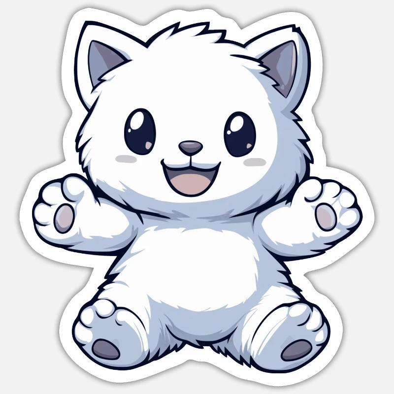 Doudou - chat Sticker taille S (10 x 10 cm)