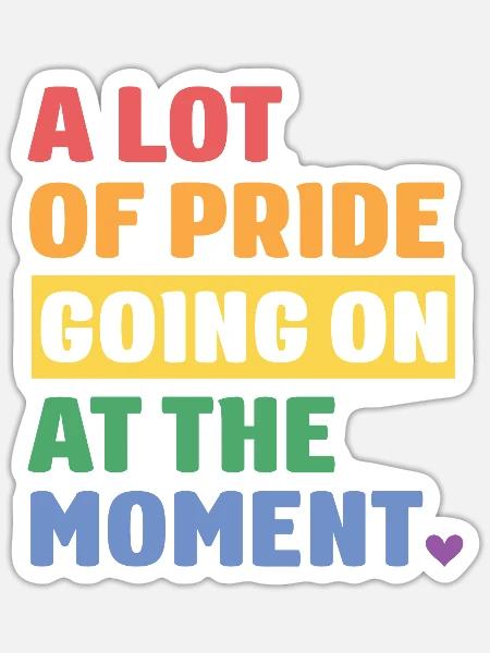LGBTQ Pride Month - Viel Pride - Sticker Größe S (10 x 10 cm) - Mattweiß