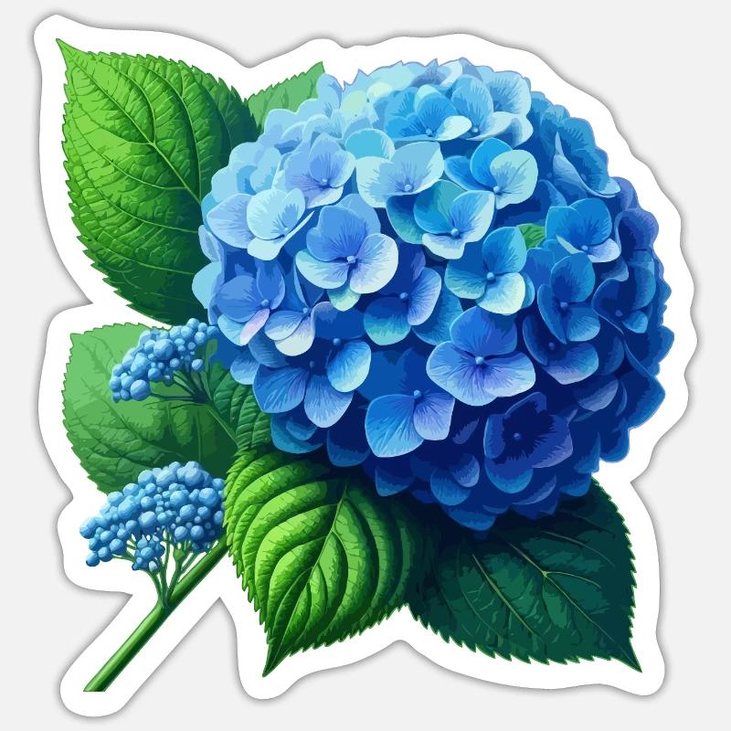 Hydrangea blue Sticker size S (10 x 10 cm)