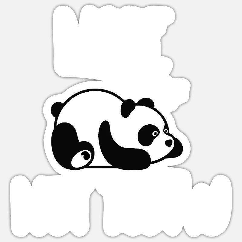 Nope not today panda - Sticker size S (10 x 10 cm) - white matte