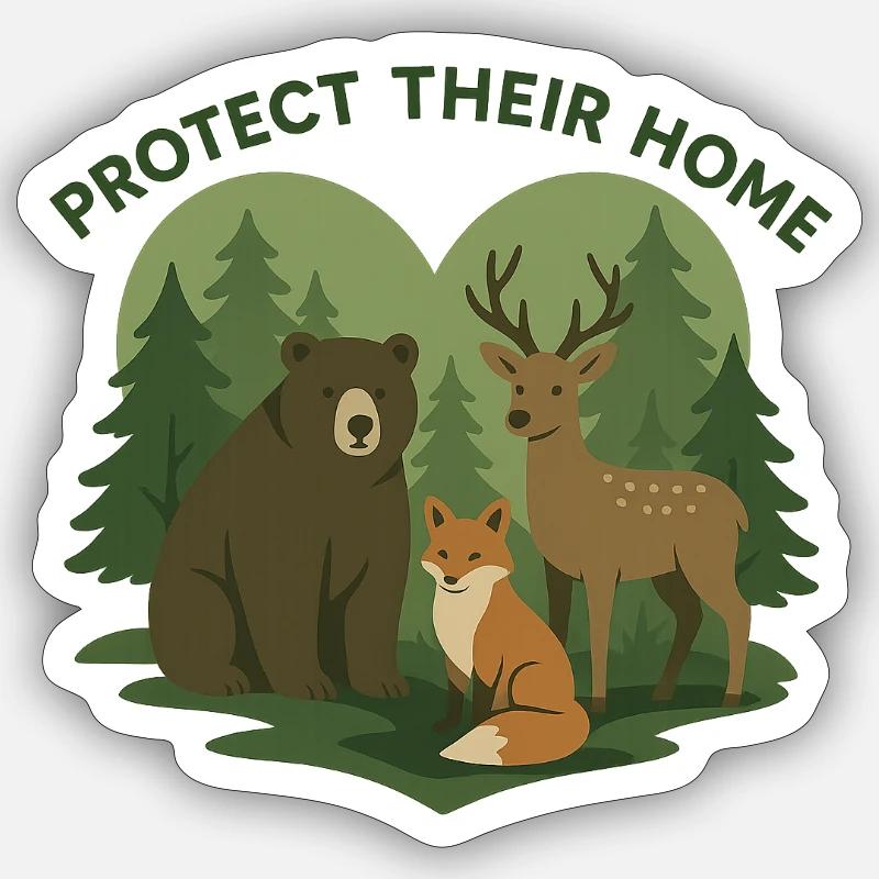 Protéger leur maison Sticker taille S (10 x 10 cm)