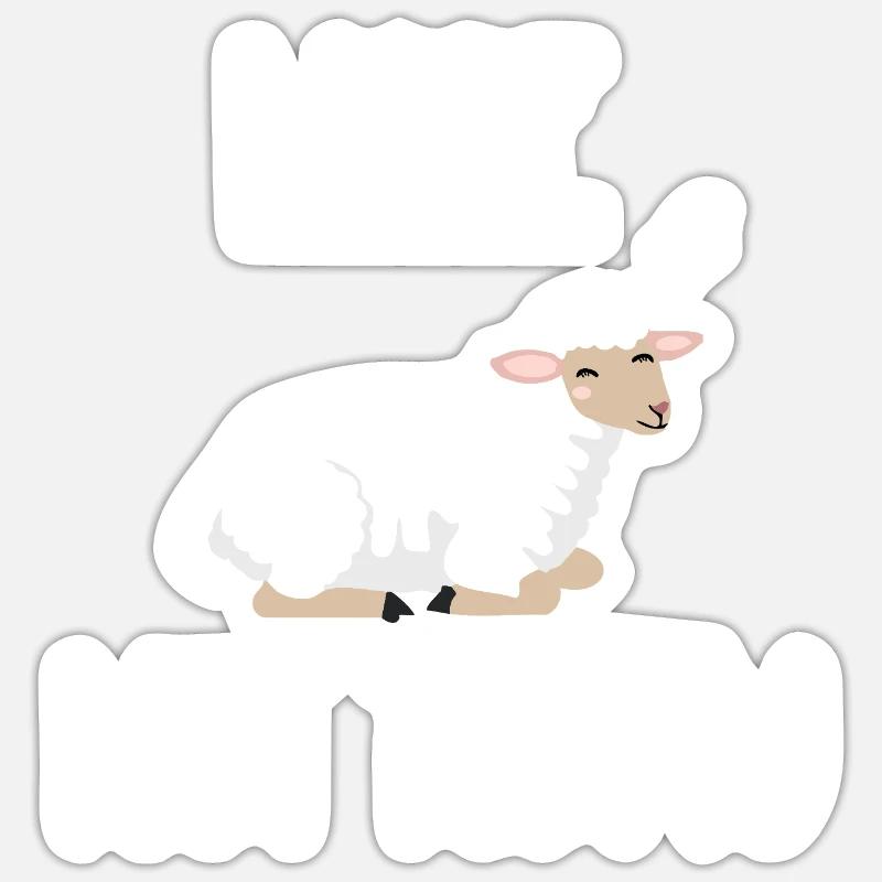 Nope not today sheep - Sticker size S (10 x 10 cm) - white matte