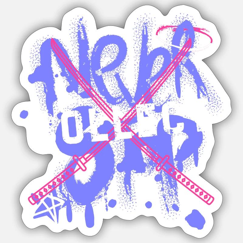 Never stop Sticker size S (10 x 10 cm)