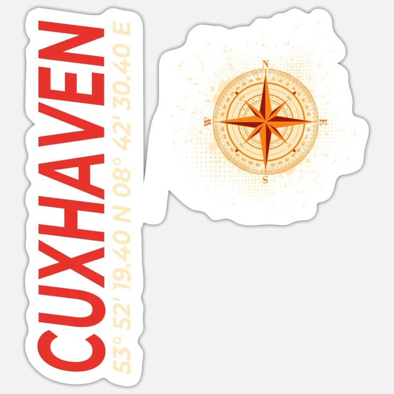 Cuxhaven - Sticker Größe S (10 x 10 cm) - Mattweiß