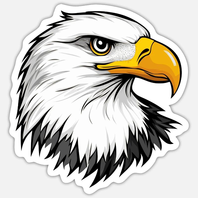 Eagle Head Sticker size S (10 x 10 cm)