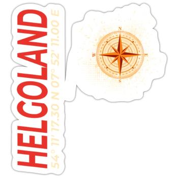 Helgoland - Sticker Größe S (10 x 10 cm) - Mattweiß - Vorne