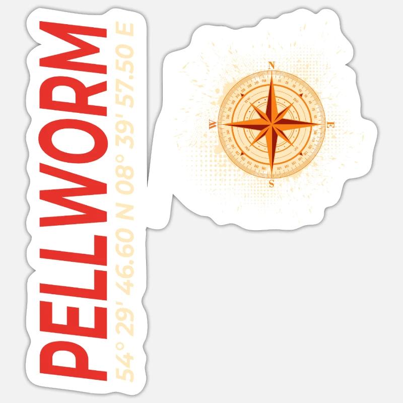 Pellworm - Sticker Größe S (10 x 10 cm) - Mattweiß