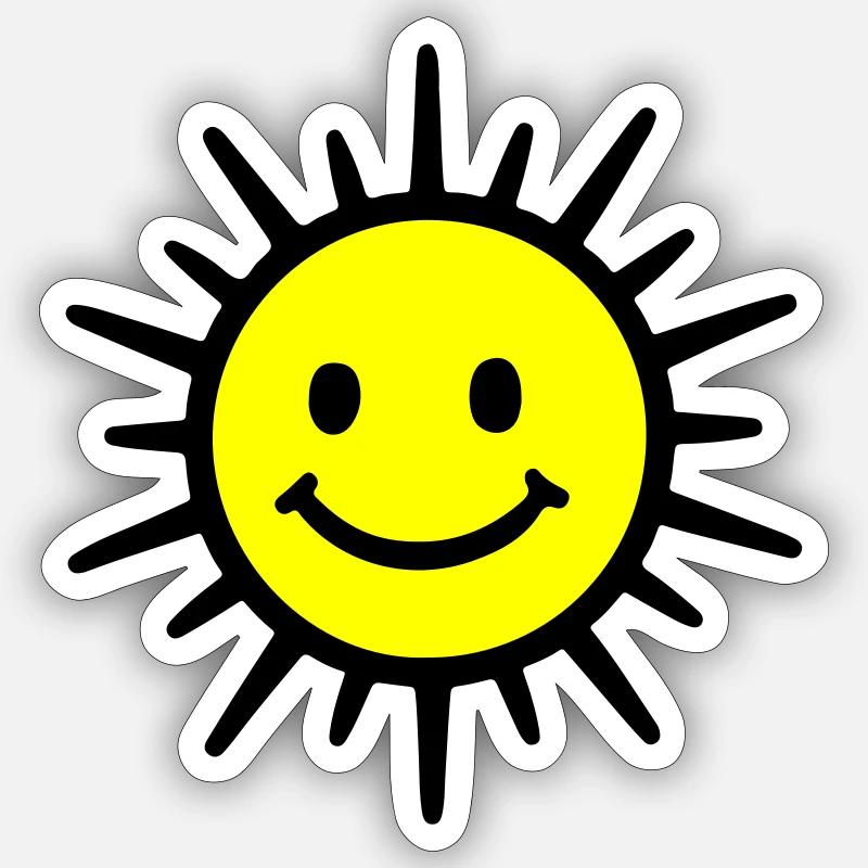 Sun Joy Summer - Sticker size S (10 x 10 cm) - white matte