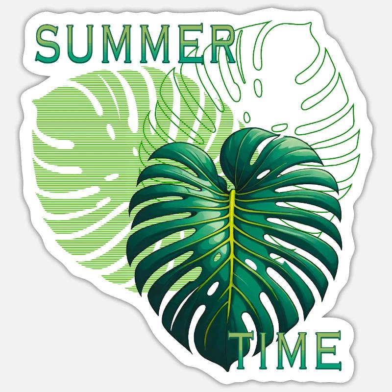 summer time - Sticker size S (10 x 10 cm) - white matte