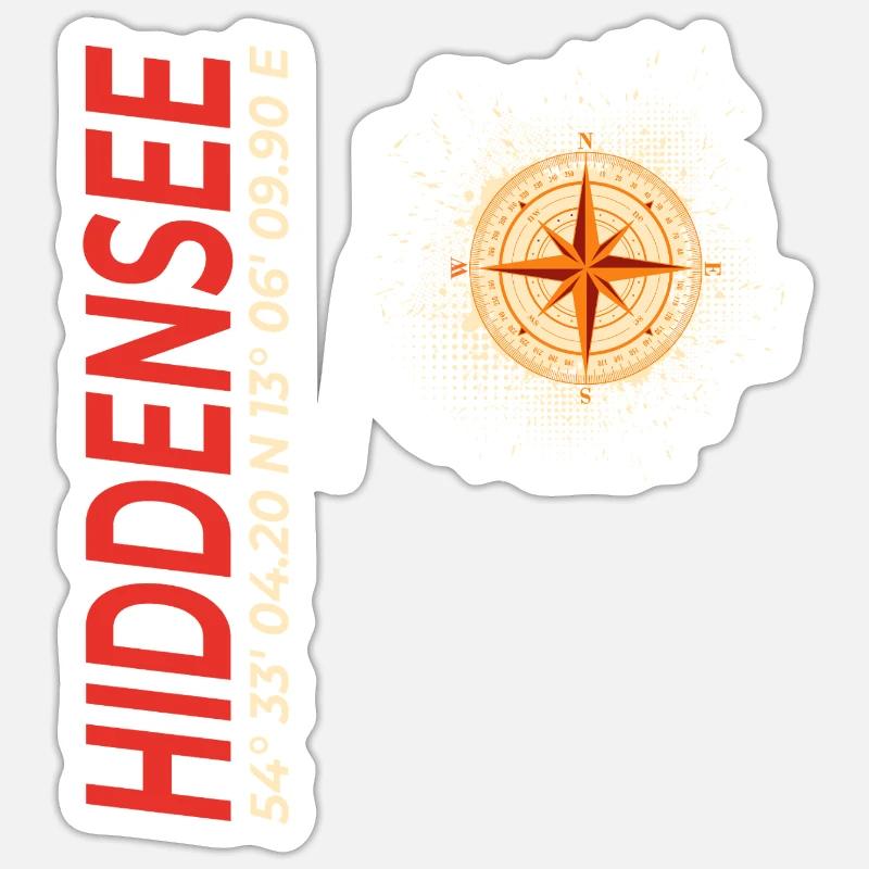 Hiddensee - Sticker Größe S (10 x 10 cm) - Mattweiß