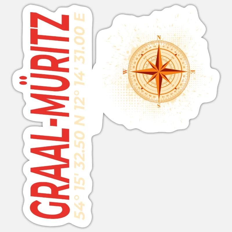 Graal-Müritz - Sticker Größe S (10 x 10 cm) - Mattweiß