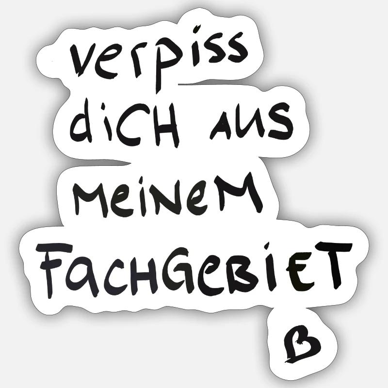 Diction manuscrite - Sticker taille S (10 x 10 cm) - blanc mat