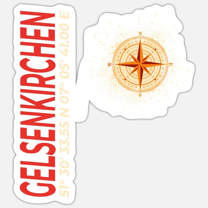 Gelsenkirchen - Sticker Größe S (10 x 10 cm) - Mattweiß