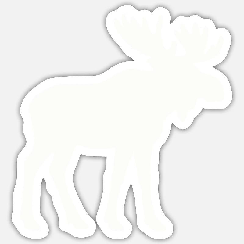 elk - Sticker size S (10 x 10 cm) - white matte