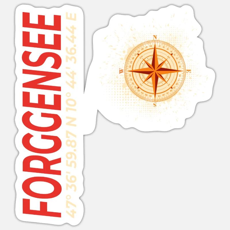 Forggensee - Sticker Größe S (10 x 10 cm) - Mattweiß