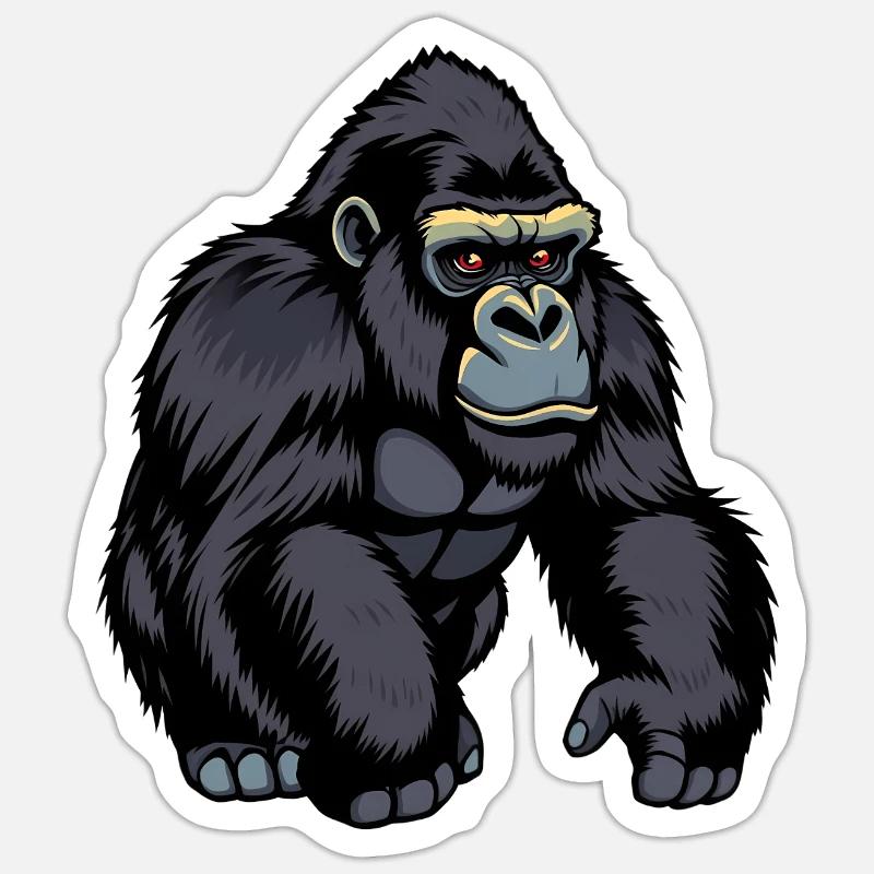 Gorille Sticker taille S (10 x 10 cm)