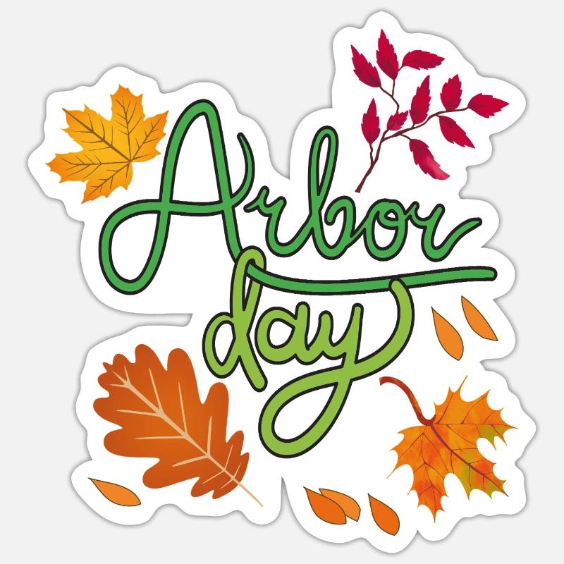 Arbor Day Herbst - Sticker Größe S (10 x 10 cm) - Mattweiß