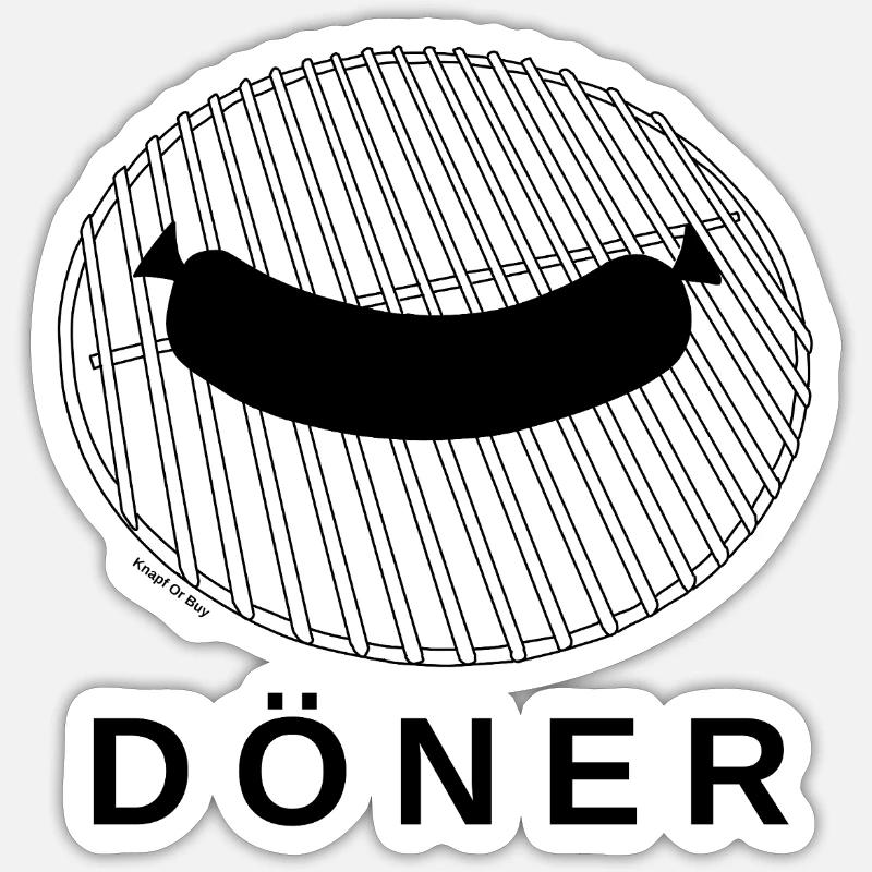 Grilled kebab Sticker size S (10 x 10 cm)