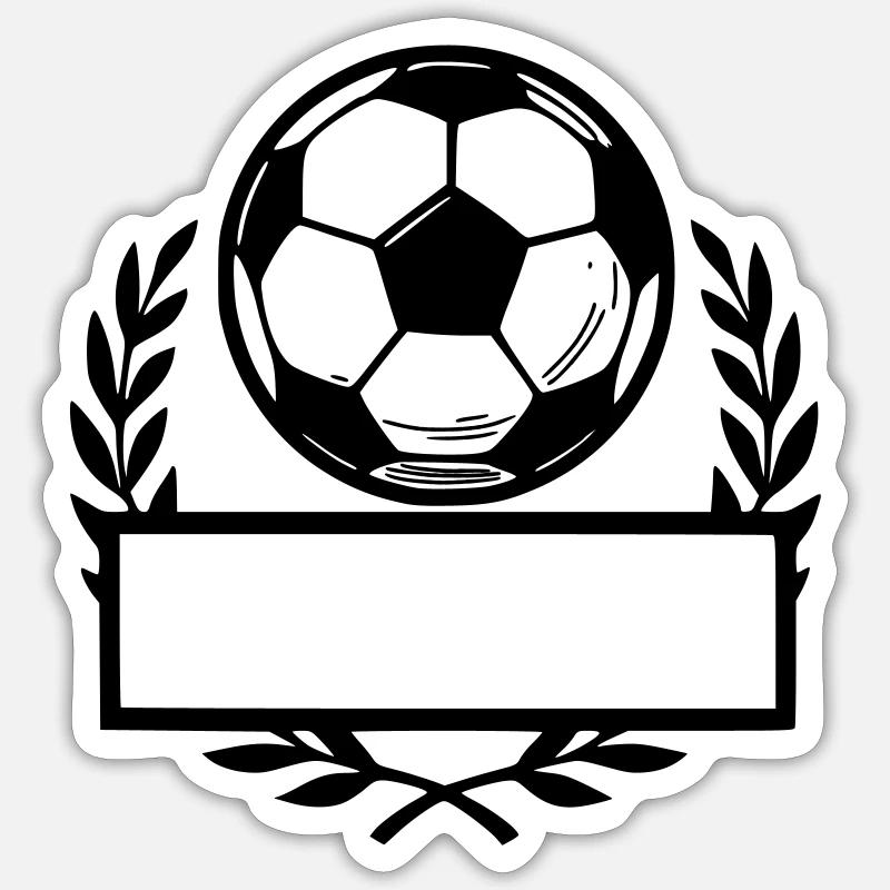 Fußball - Nachname - Sticker Größe S (10 x 10 cm) - Mattweiß