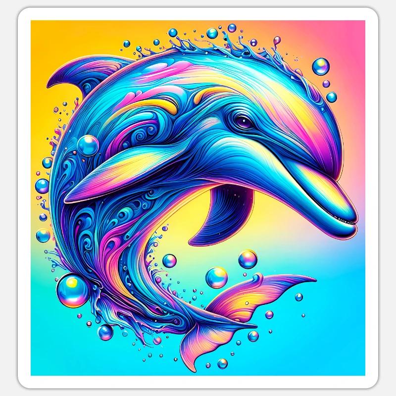 Delfin Sticker Größe S (10 x 10 cm)