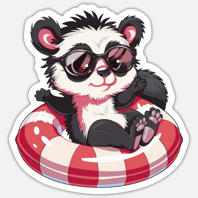 Stinktier Comic Cool - Sticker Größe S (10 x 10 cm) - Mattweiß