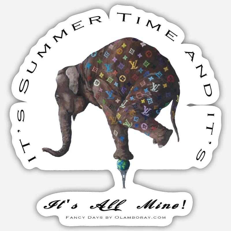 Moda Elefante Sticker formato S (10 x 10 cm)
