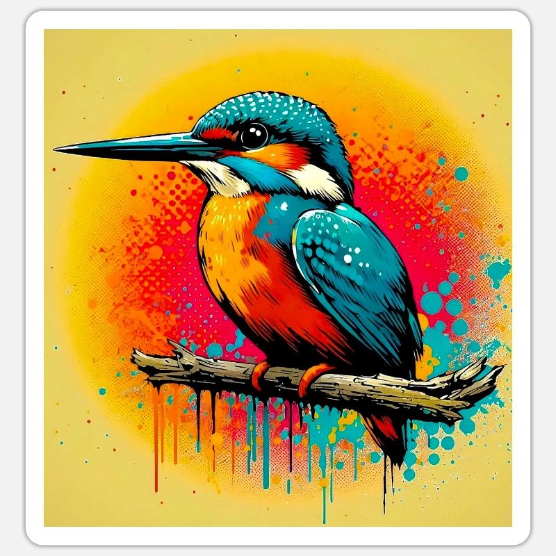 martin-pêcheur Sticker taille S (10 x 10 cm)