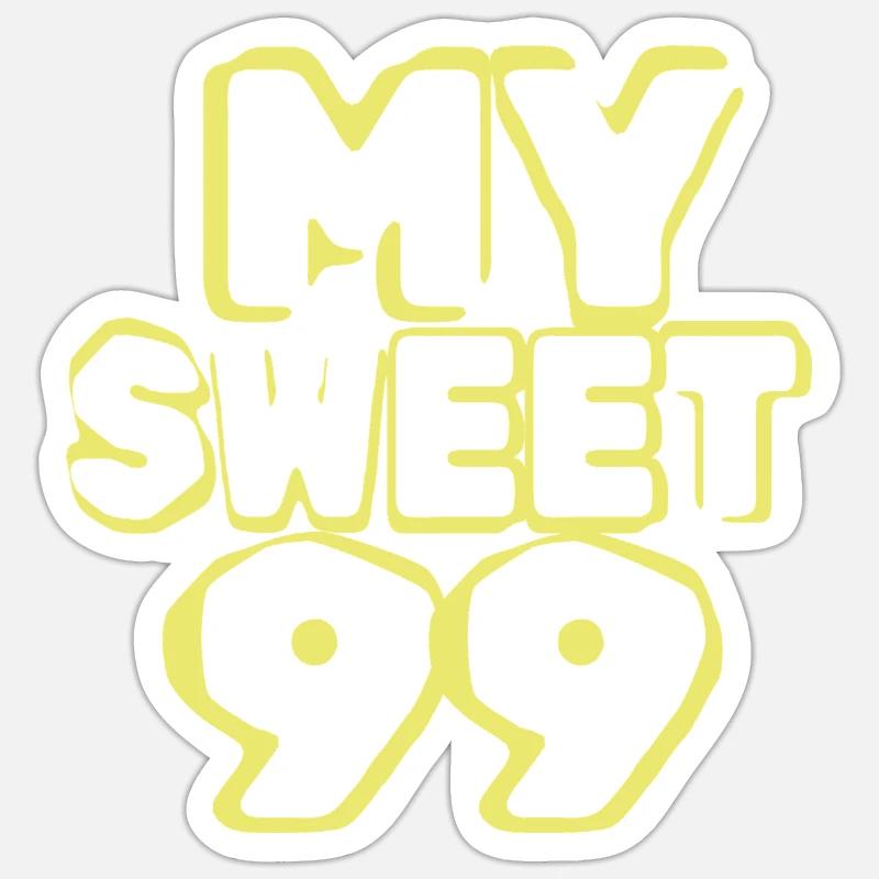 99 - Sticker size S (10 x 10 cm) - white matte