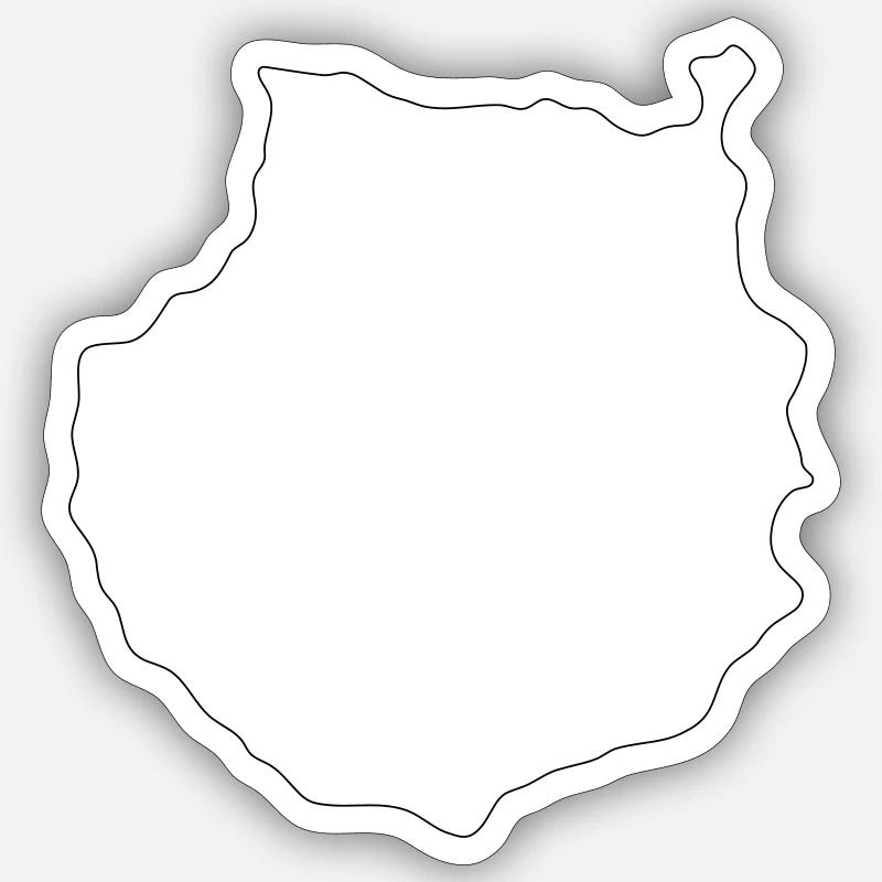 Gran Canaria - Sticker Größe S (10 x 10 cm) - Mattweiß