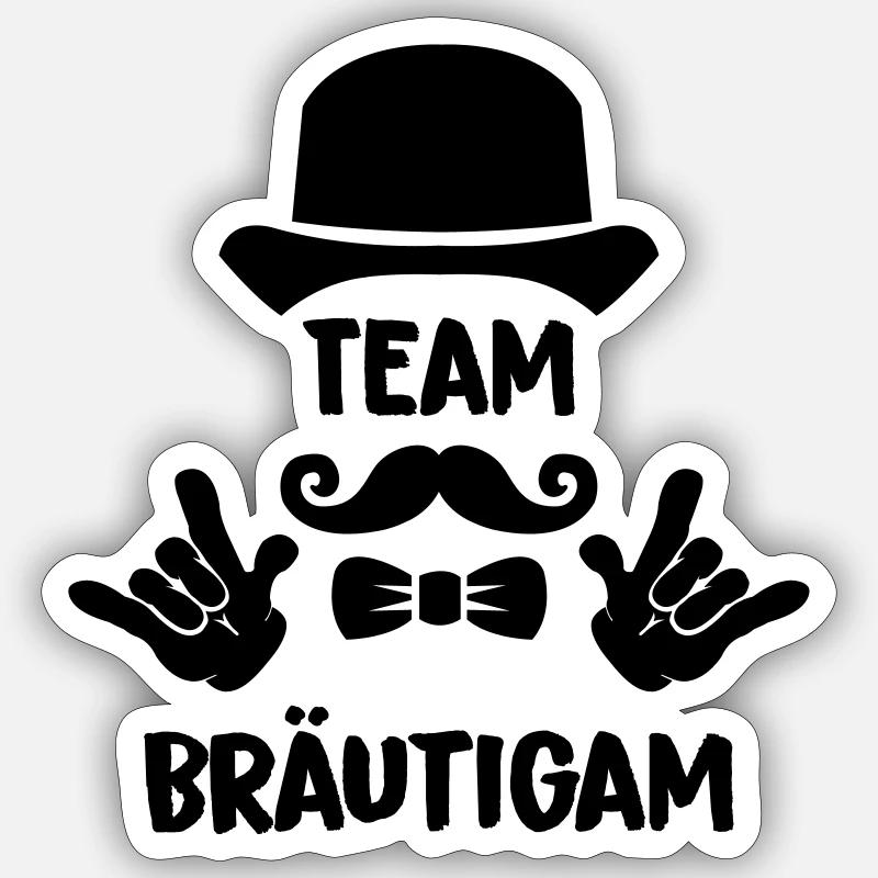Équipe Groom - Sticker taille S (10 x 10 cm) - blanc mat