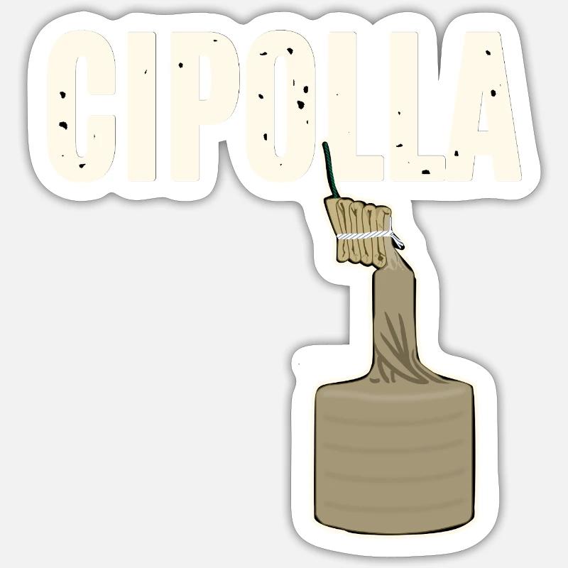 Cipolla - Sticker size S (10 x 10 cm) - white matte
