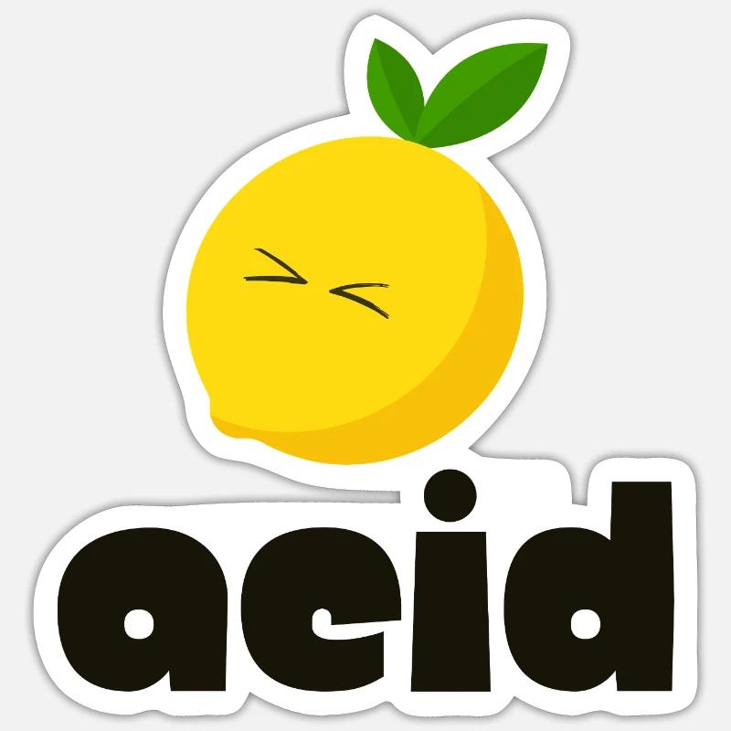 SÄURE - Sticker Größe S (10 x 10 cm) - Mattweiß