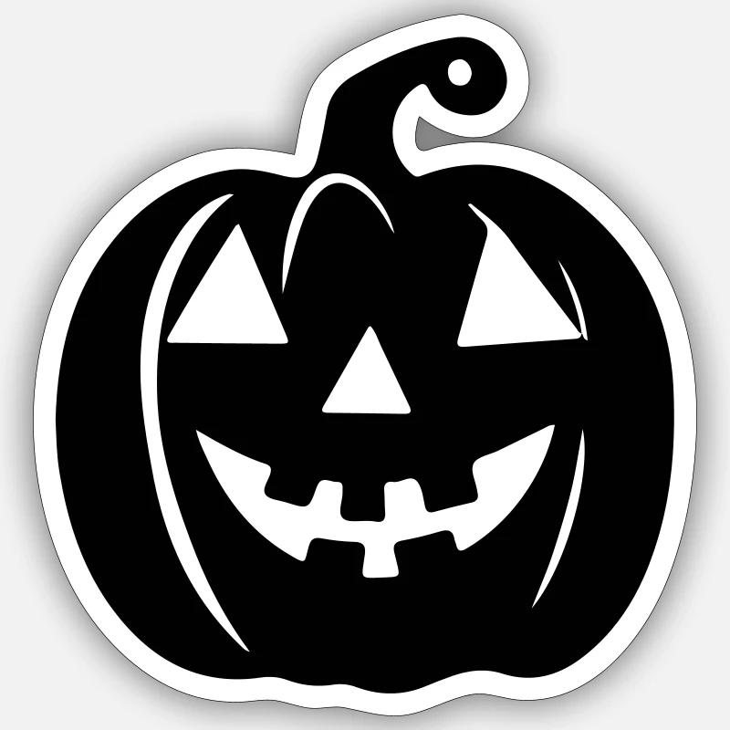 Spooky Jack-o'-lantern Halloween Design - Sticker size S (10 x 10 cm) - white matte