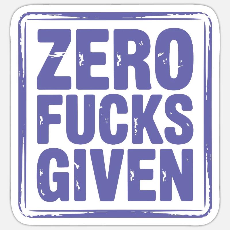 Radikale Null-Ficks mit Design Sticker Größe S (10 x 10 cm)