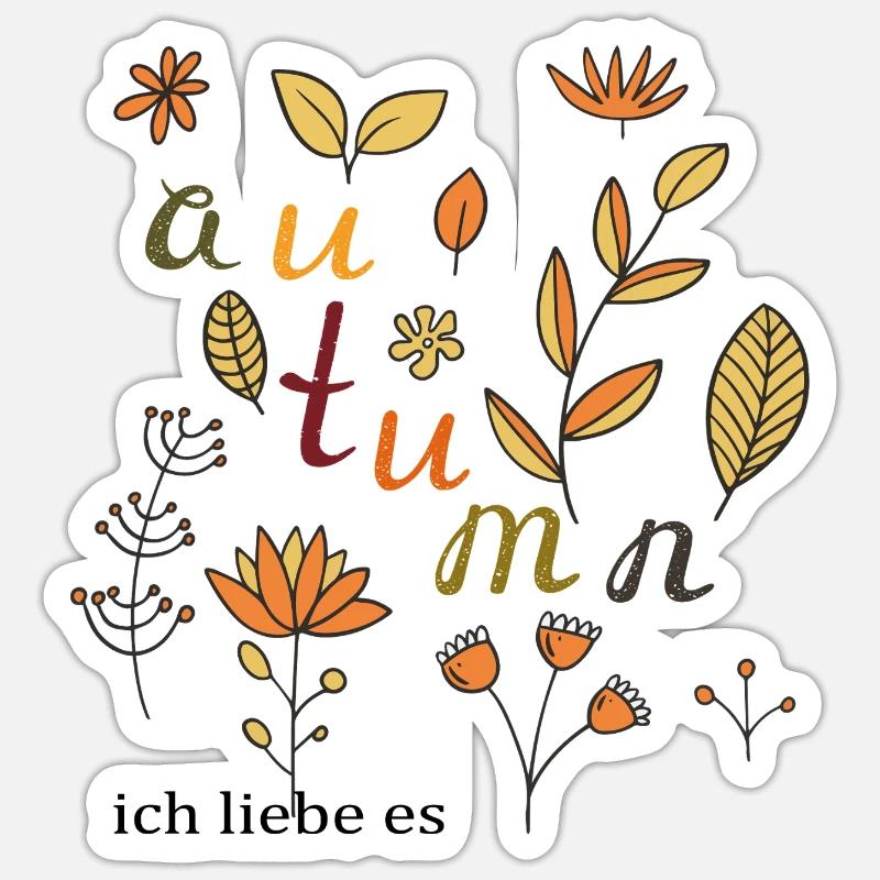 Automne Sticker taille S (10 x 10 cm)