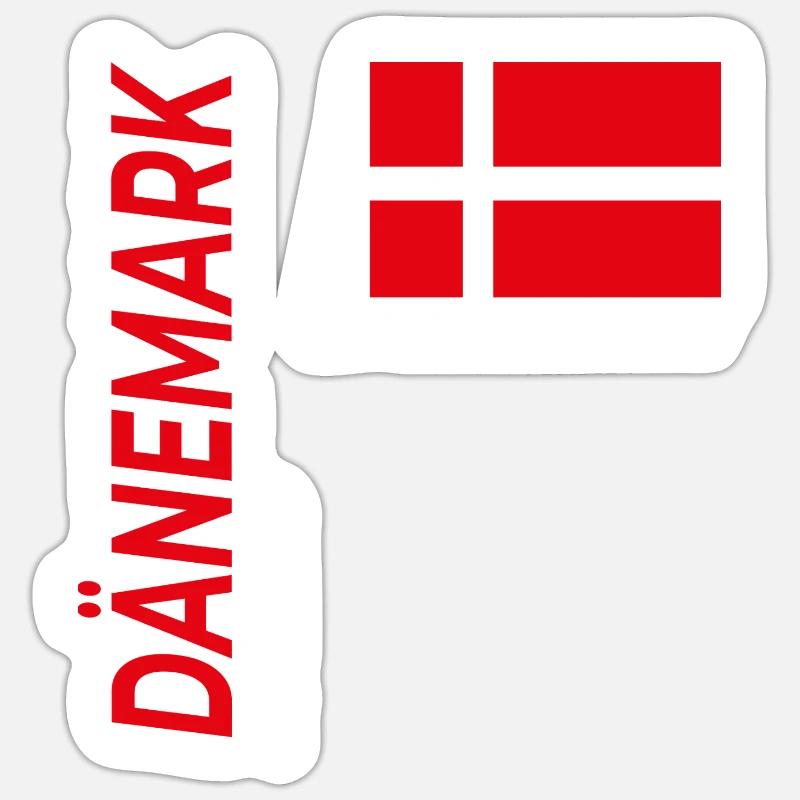 Aarhus - Sticker Größe S (10 x 10 cm) - Mattweiß