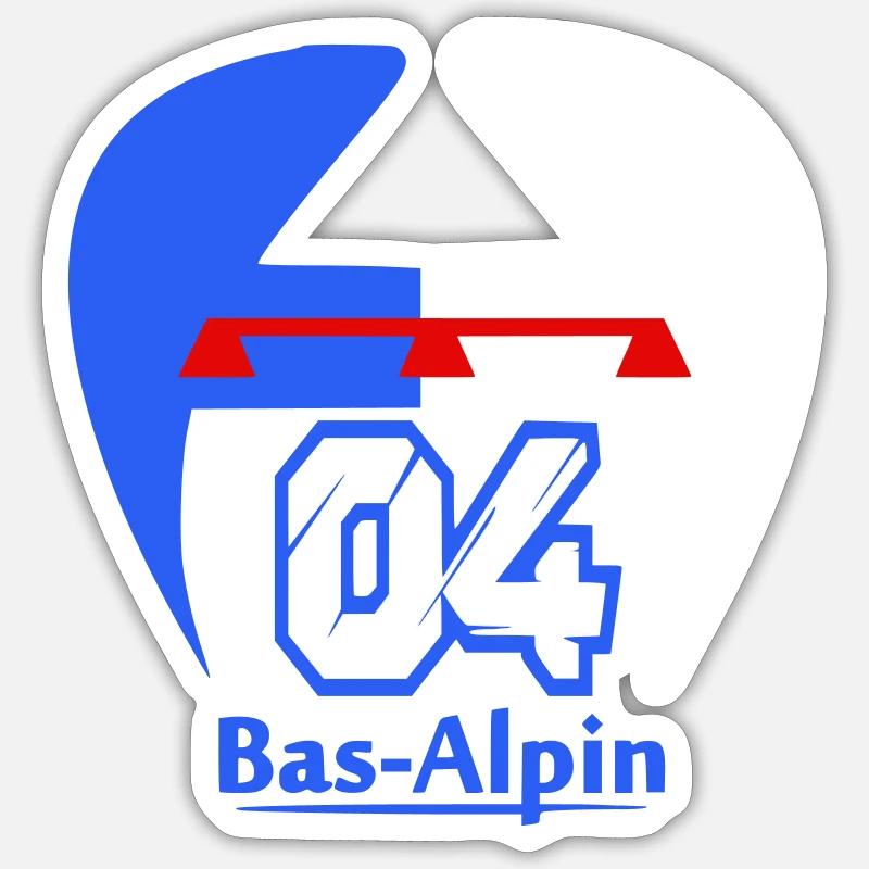 Logo von Bas-Alpine - Sticker Größe S (10 x 10 cm) - Mattweiß