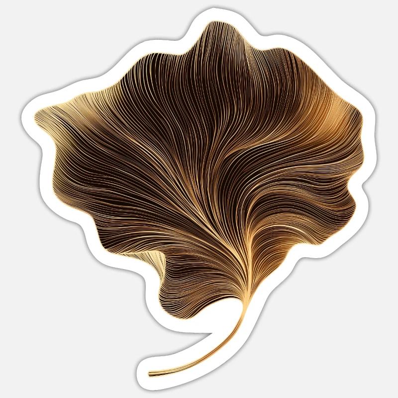 Elegant leaf - Sticker size S (10 x 10 cm) - white matte