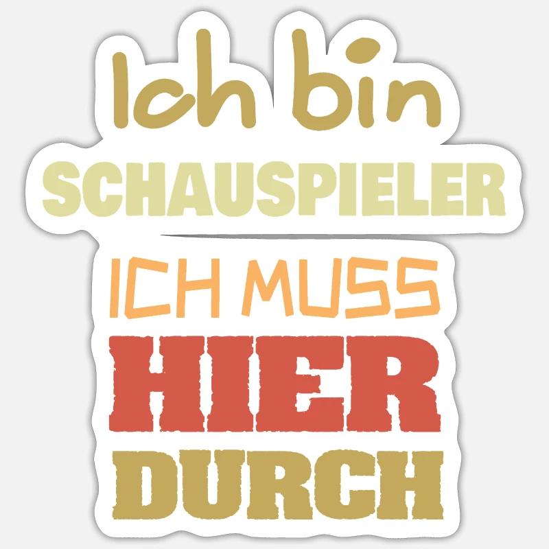 Beruf Schauspieler Sticker Größe S (10 x 10 cm)
