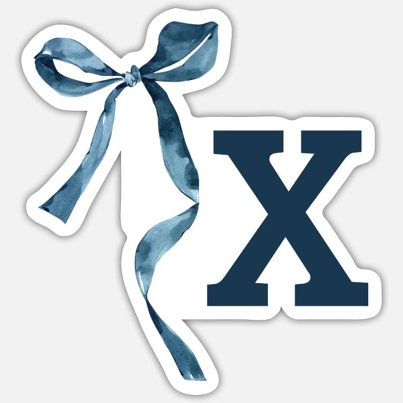 Monogramme x idée cadeau  - Sticker taille S (10 x 10 cm) - blanc mat