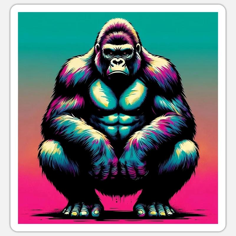 gorilla Sticker size S (10 x 10 cm)