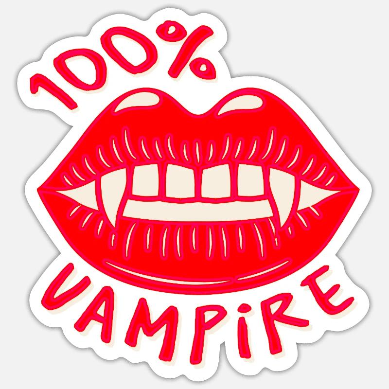100% Vampires Sticker size S (10 x 10 cm)