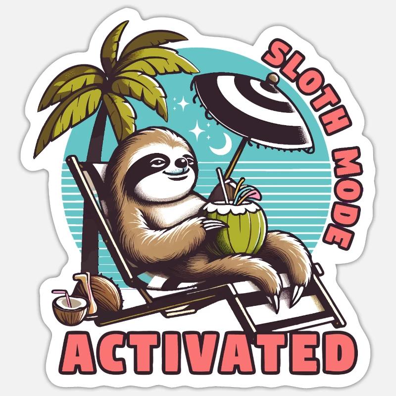 Faultiermodus - Mode paresseux activé Rela défectueux Sticker taille S (10 x 10 cm)